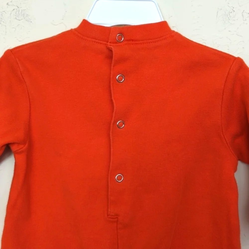 Mandal Bay Baby Orange Jack O Lantern Cotton Halloween Onesie Size 6 Months